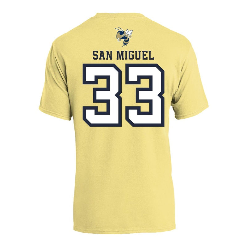 Georgia Tech Adidas Men’s Basketball Student Athlete T-Shirt #33 Marcos San Miguel