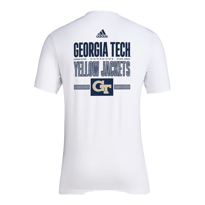 Georgia Tech Yellow Jackets Adidas House of Blanks White T-Shirt