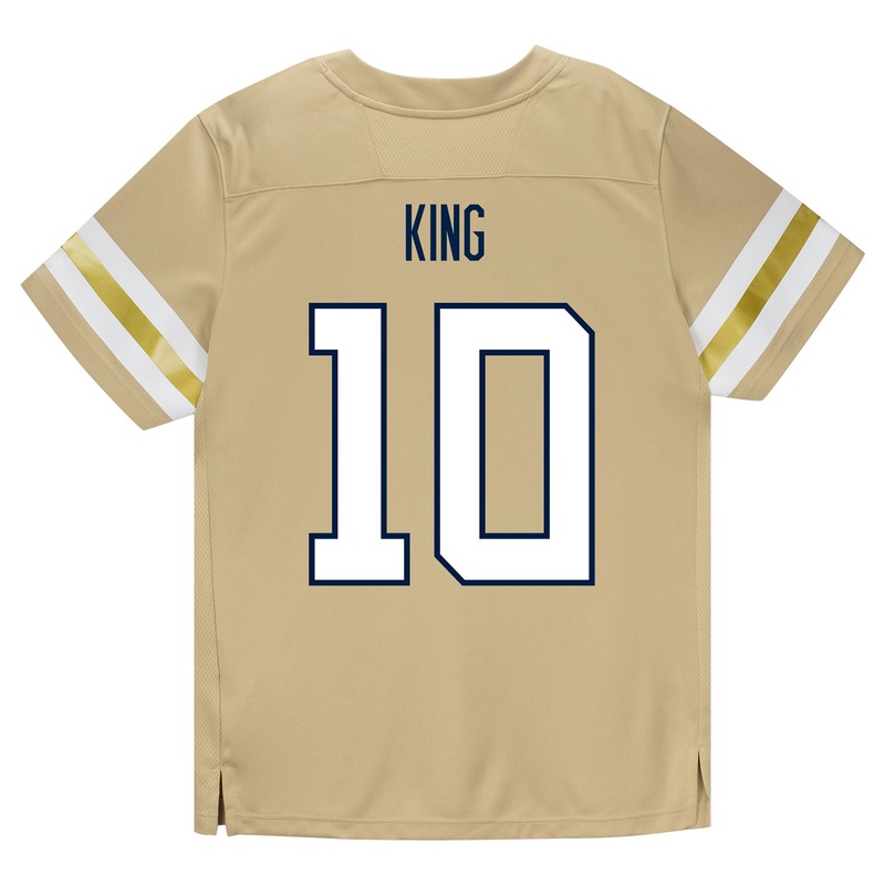 Georgia Tech Adidas Football Student Athlete #10 Haynes King Premier Gold Football Jersey