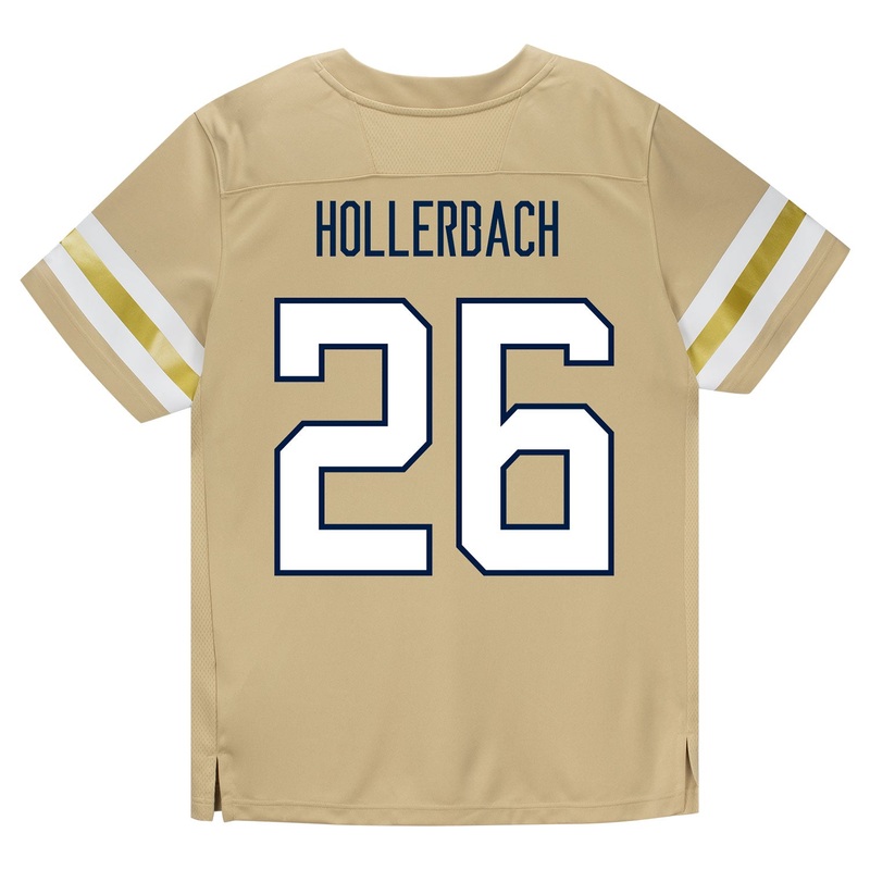 Georgia Tech Adidas Football Student Athlete #26 Ben Hollerbach Premier Gold Football Jersey