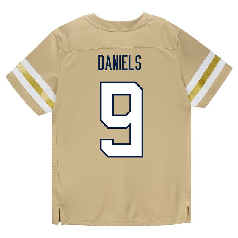 Georgia Tech Adidas Football Student Athlete #9 Omar Daniels Premier Gold Football Jersey