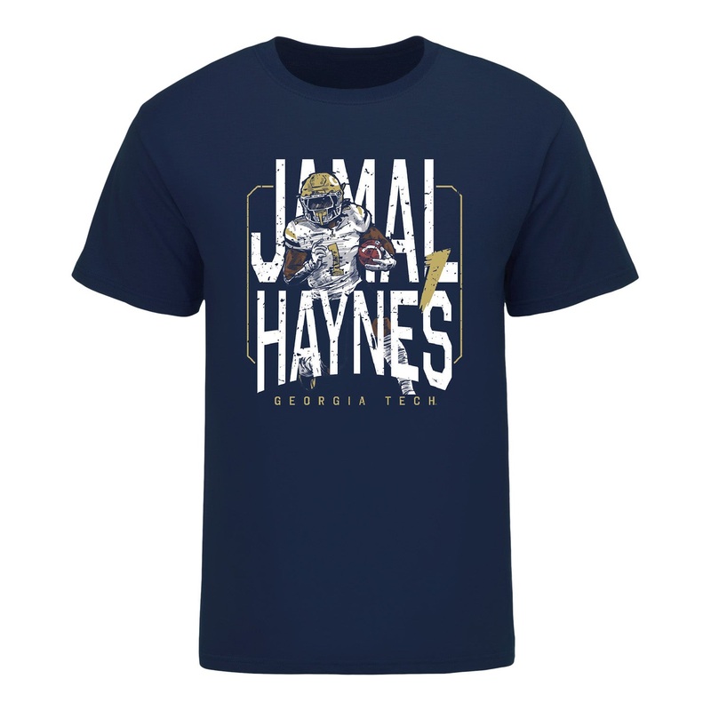 Georgia Tech Football Student Athlete Breakthrough T-Shirt – #1 Jamal Haynes