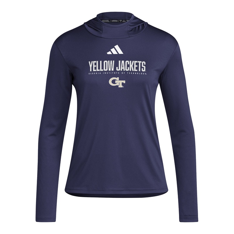 Georgia Tech Yellow Jackets Ladies Long Sleeve Hooded Designed for Training Shirt
