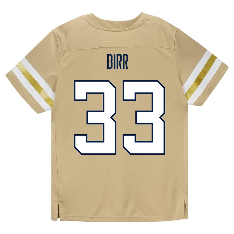 Georgia Tech Adidas Football Student Athlete #33 Aiden Birr Premier Gold Football Jersey