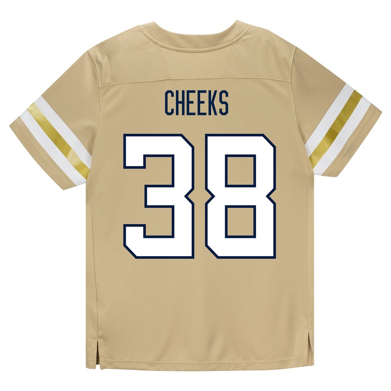 Georgia Tech Adidas Football Student Athlete #38 A’J Cheeks Premier Gold Football Jersey