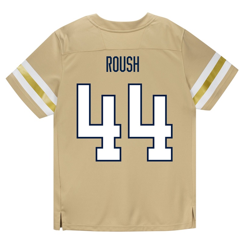 Georgia Tech Adidas Football Student Athlete #44 Connor Roush Premier Gold Football Jersey