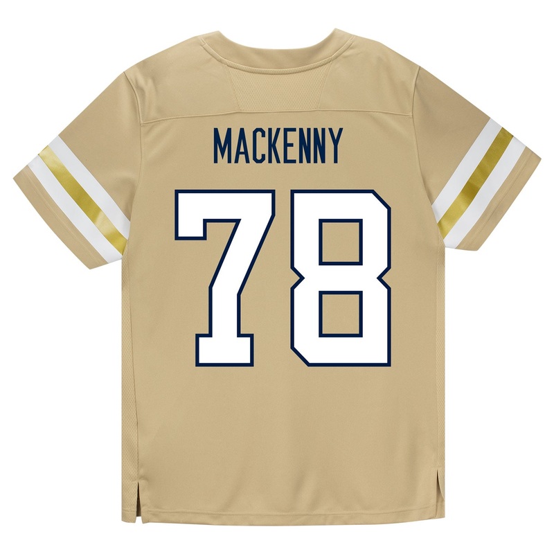 Georgia Tech Adidas Football Student Athlete #78 Ethan Mackenny Premier Gold Football Jersey