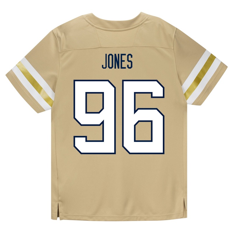Georgia Tech Adidas Football Student Athlete #96 Shymeik Jones Premier Gold Football Jersey