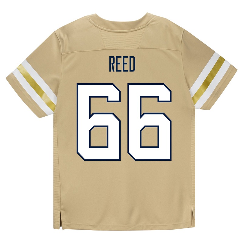 Georgia Tech Adidas Football Student Athlete #66 William Reed Premier Gold Football Jersey