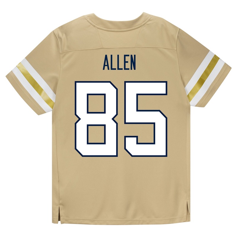 Georgia Tech Adidas Football Student Athlete #85 Jordan Allen Premier Gold Football Jersey
