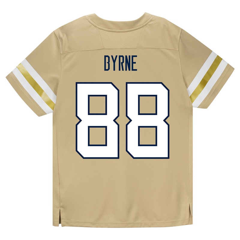 Georgia Tech Adidas Football Student Athlete #88 J.T. Byrne Premier Gold Football Jersey