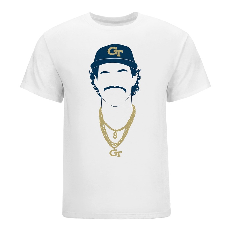Georgia Tech Baseball Student Athlete Silhouette T-Shirt #8 Drew Burress