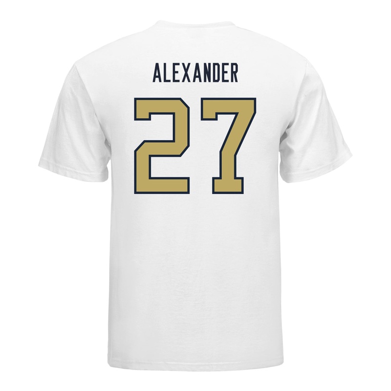 Georgia Tech Yellow Jackets #27 Chad Alexander Student Athlete Football T-Shirt