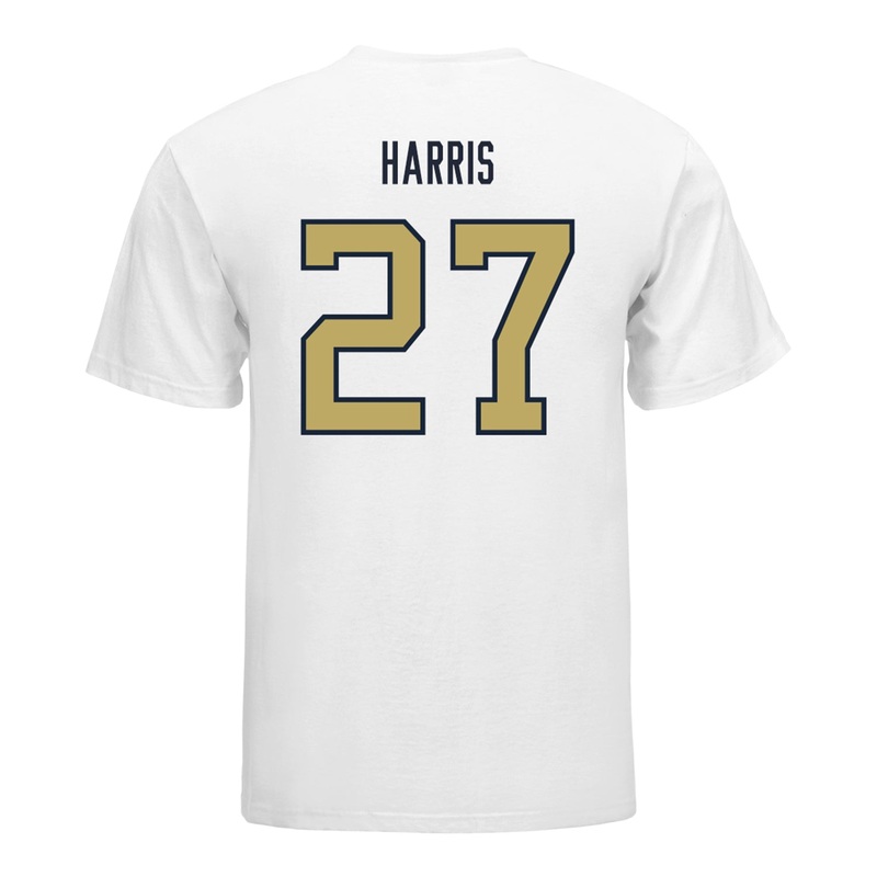 Georgia Tech Yellow Jackets #27 Tae Harris Student Athlete Football T-Shirt