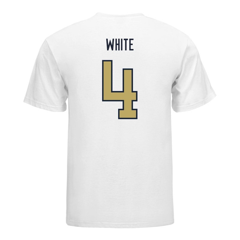 Georgia Tech Yellow Jackets #4 Daiquan White Student Athlete Football T-Shirt