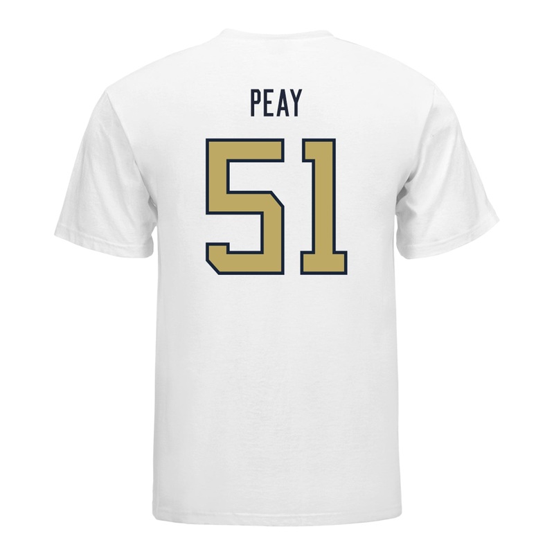Georgia Tech Yellow Jackets #51 Kevin Peay Student Athlete Football T-Shirt