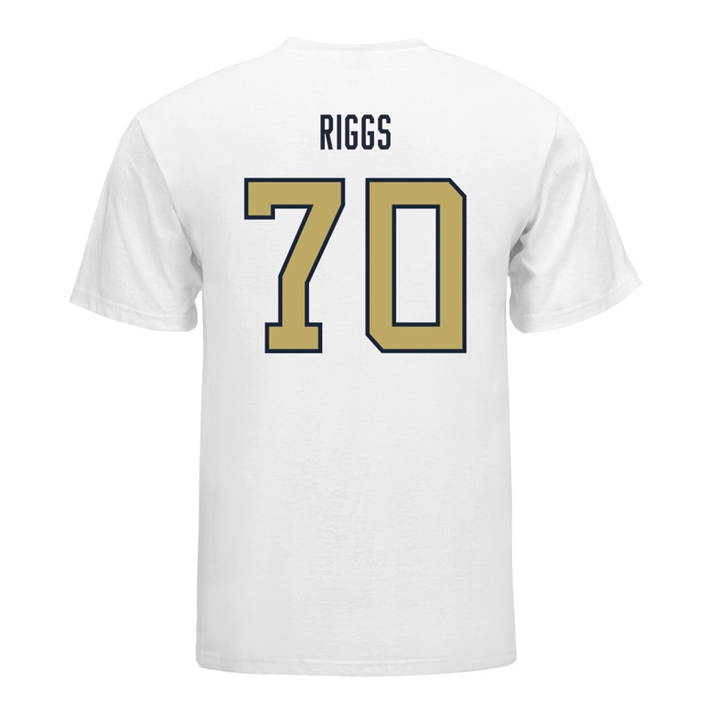 Georgia Tech Yellow Jackets #70 Jameson Riggs Student Athlete Football T-Shirt