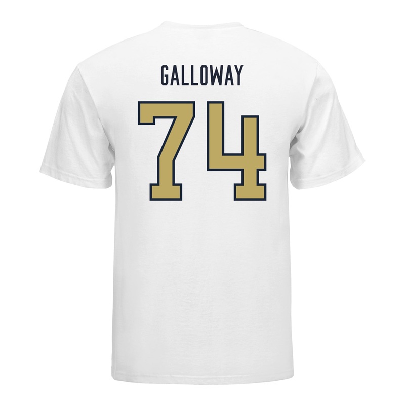 Georgia Tech Yellow Jackets #74 Benjamin Galloway Student Athlete Football T-Shirt