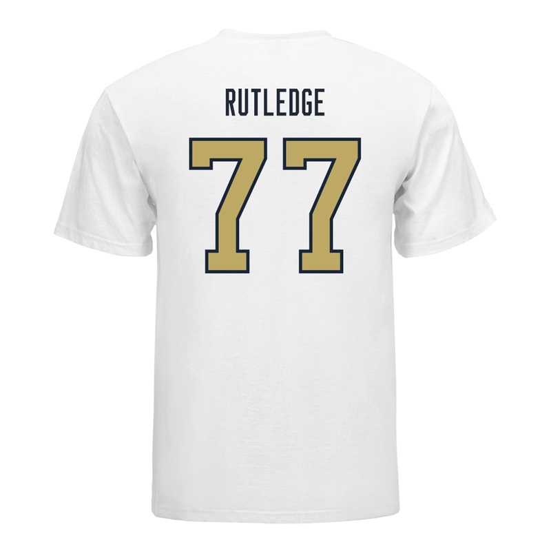 Georgia Tech Yellow Jackets #77 Keylan Rutledge Student Athlete Football T-Shirt