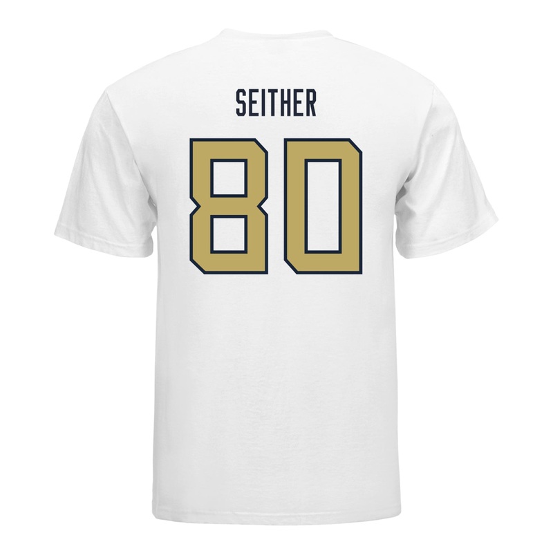 Georgia Tech Yellow Jackets #80 Brett Seither Student Athlete Football T-Shirt