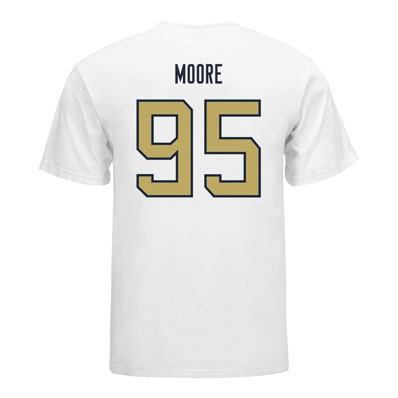 Georgia Tech Yellow Jackets #95 Jason Moore Student Athlete Football T-Shirt