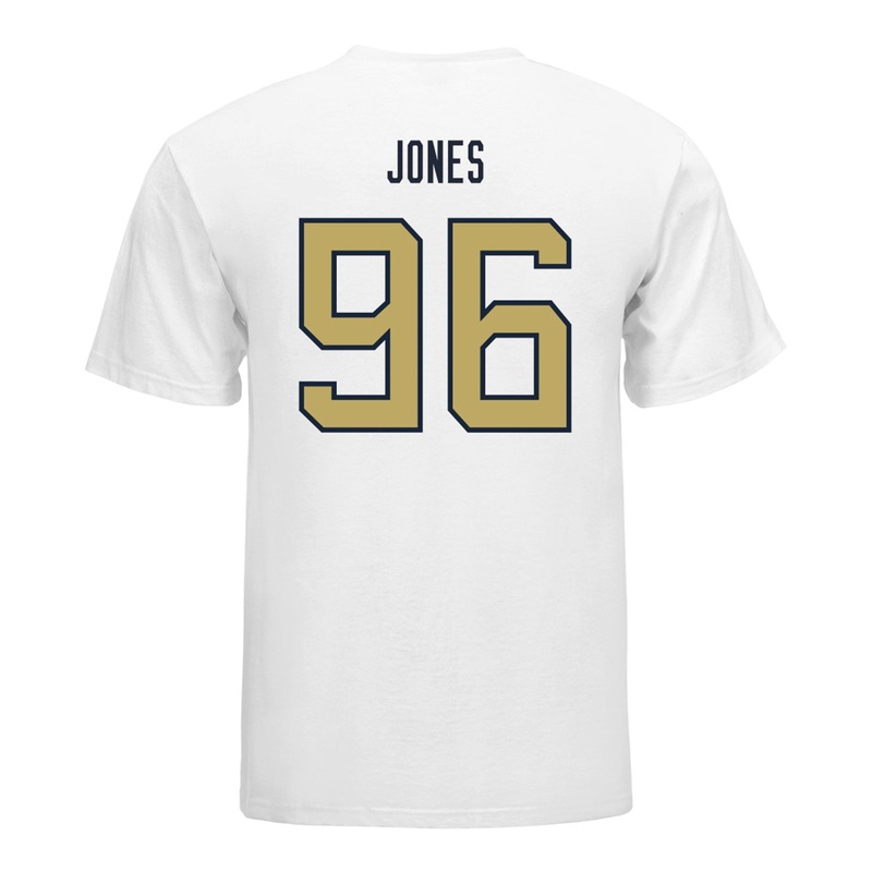 Georgia Tech Yellow Jackets #96 Shymeik Jones Student Athlete Football T-Shirt