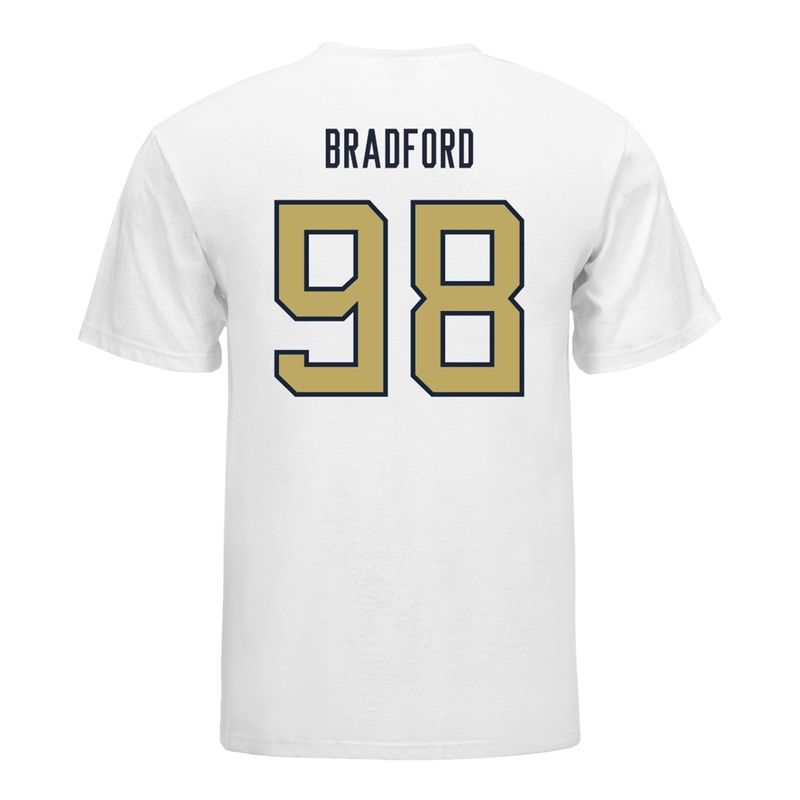 Georgia Tech Yellow Jackets #98 Amontrae Bradford Student Athlete Football T-Shirt