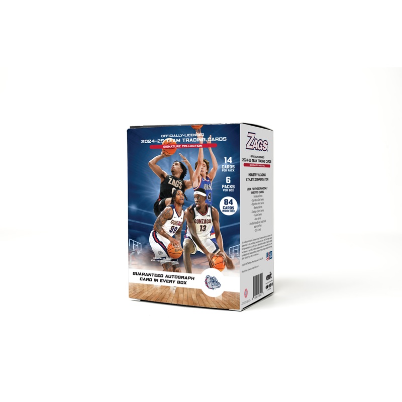 Gonzaga University NIL Men’s Basketball – 2024-25 Signature Trading Cards – Platinum Box with Guaranteed Autograph