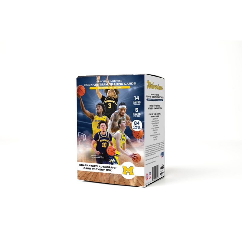 University of Michigan 2024-25 Men’s Basketball Trading Cards – Platinum Box with Guaranteed Autograph