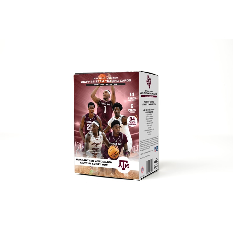 Texas A&M University 2024-25 Men’s Basketball Trading Cards – Platinum Box with Guaranteed Autograph