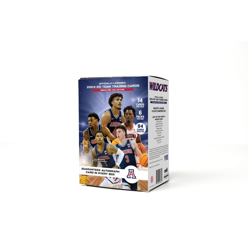 University of Arizona 2024-25 Men’s Basketball Trading Cards – Platinum Box with Guaranteed Autograph