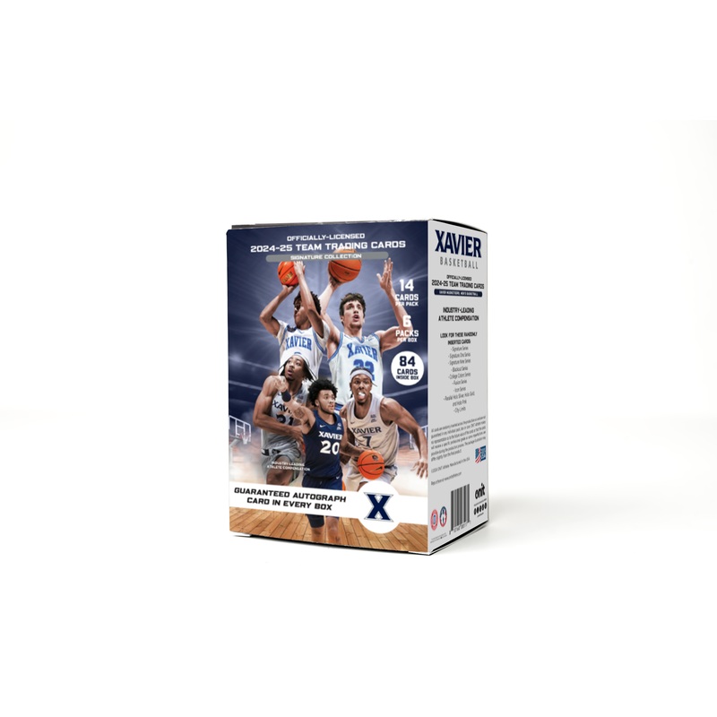 Xavier University 2024-25 Men’s Basketball Trading Cards – Platinum Box with Guaranteed Autograph