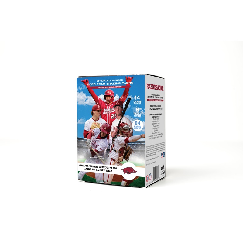 University of Arkansas 2025 Baseball Trading Cards – Platinum Box with Guaranteed Autograph