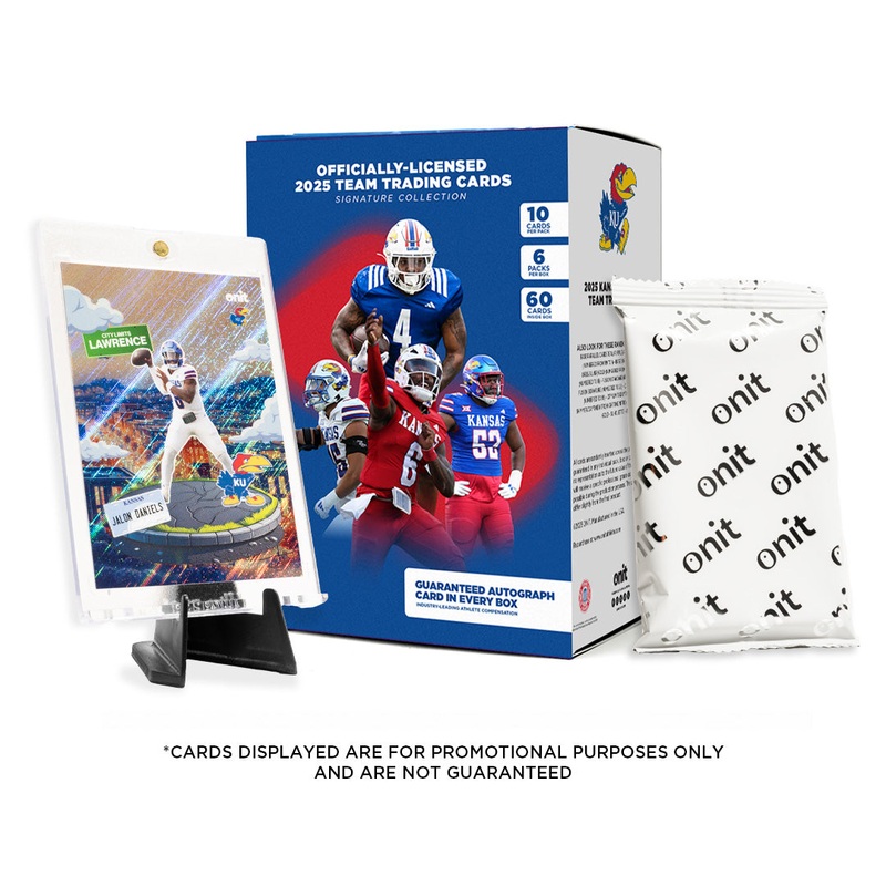 University of Kansas Football 2025 Trading Cards – Platinum Box (Guaranteed Autograph)