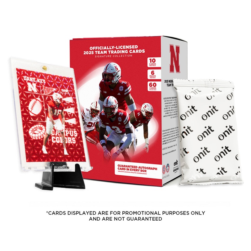 University of Nebraska Football 2025 Trading Cards – Platinum Box (Guaranteed Autograph)