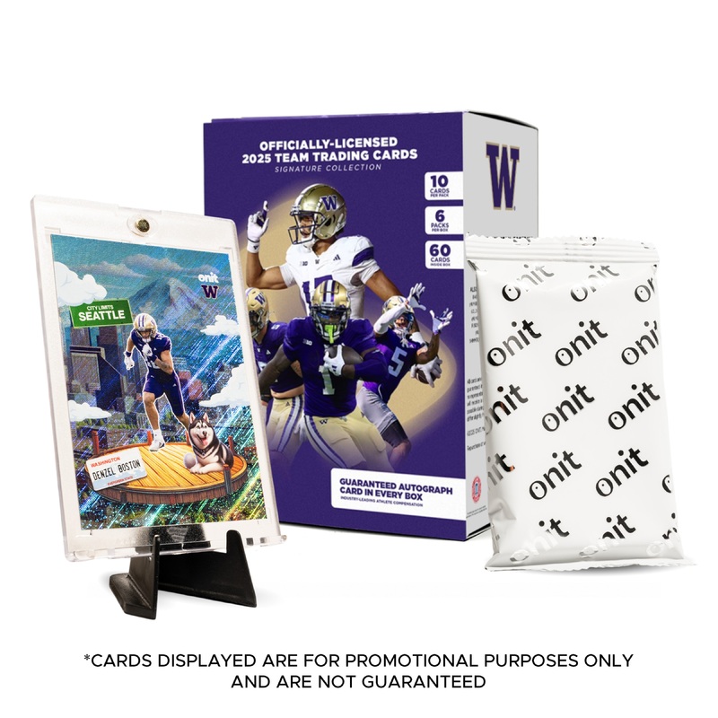 University of Washington Football 2025 Trading Cards – Platinum Box (Guaranteed Autograph)