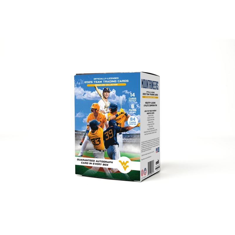 West Virginia University 2025 Baseball Trading Cards – Platinum Box with Guaranteed Autograph