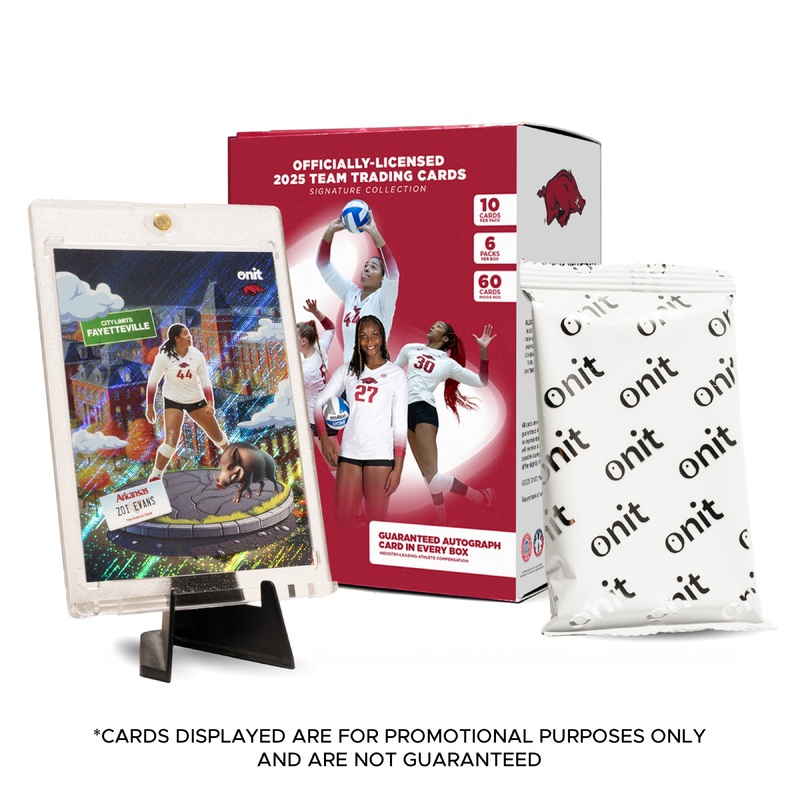 University of Arkansas 2025 Volleyball Trading Cards – Platinum Box (Guaranteed Autograph)