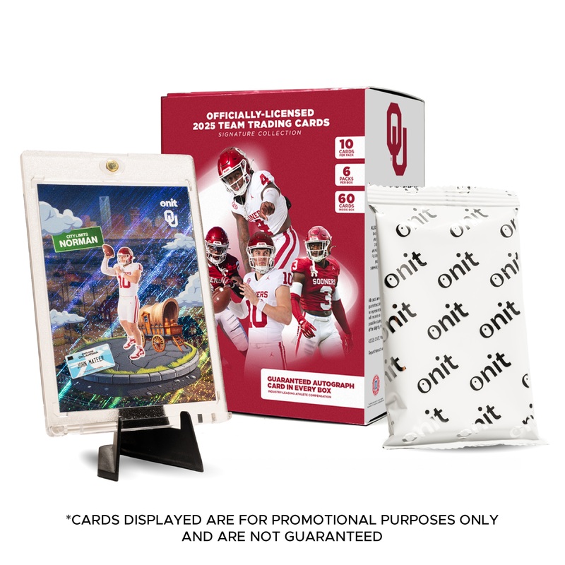 University of Oklahoma Football 2025 Trading Cards – Platinum Box
