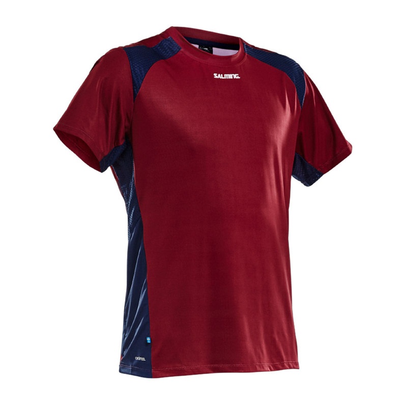 Salming Men’s Challenge Tee|S|Black|Burgundy/Navy|Orange/Black/Yellow|Navy/Magenta|Lizard|Blue/Orange/White