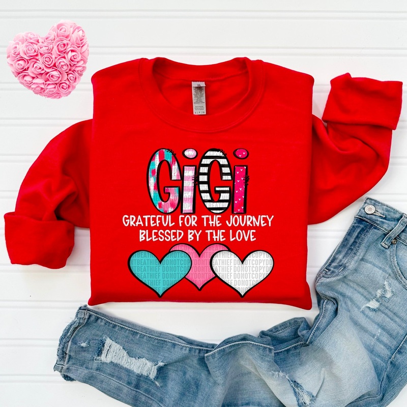 GIGI BLESSED BY THE LOVE|Black|White|Hearts|No Hearts