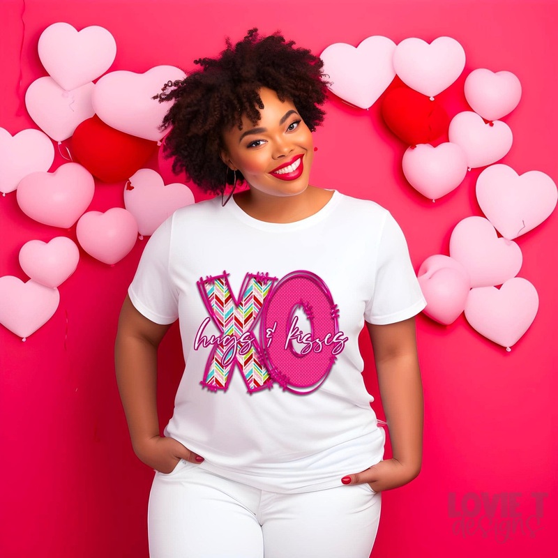 XO HUGS & KISSES|Pocket 3.5″-4″|Infant|Toddler|Youth 8.5|Adult 11″|Adult 12″