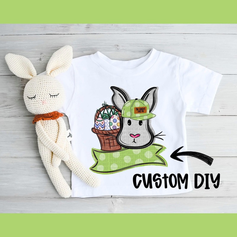 BOY BUNNY EASTER NAME PLATE|Infant|Toddler|Youth 8.5|Adult 11″|Adult 12″
