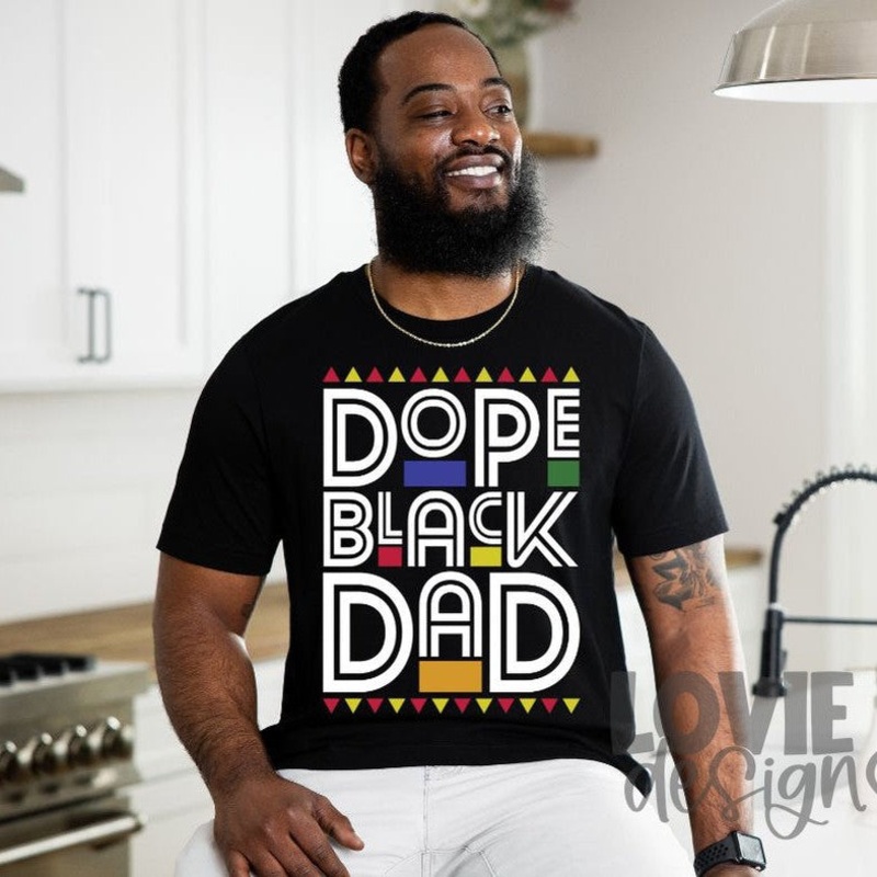 Dope Black Dad|Pocket 3.5″-4″|Infant|Toddler|Youth 8.5|Adult 11″|Adult 12″