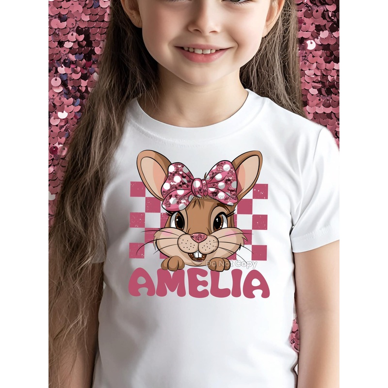 CUTE PINK BUNNY|Pocket 3.5″-4″|Infant|Toddler|Youth 8.5|Adult 11″|Adult 12″