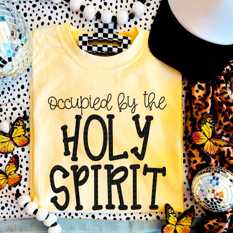 OCCUPIED BY THE HOLY SPIRIT|Pocket|Infant|Toddler|Youth|Adult 11″|Adult 12″