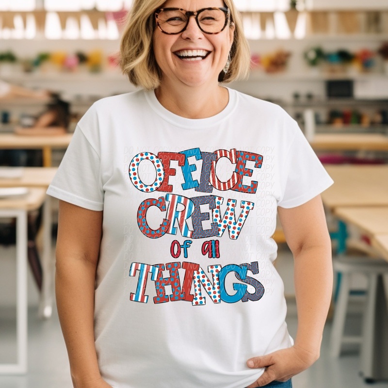 OFFICE CREW OF ALL THINGS|Pocket 3.5″-4″|Infant|Toddler|Youth 8.5|Adult 11″|Adult 12″