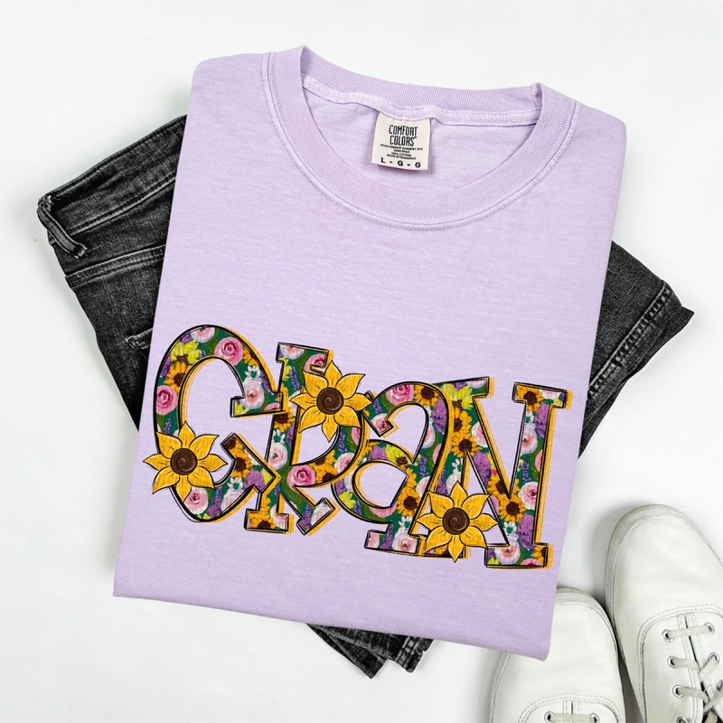 SUNFLOWER GRAN|Pocket 4″|Infant 6″|Toddler 7″|Youth 8.5″|Adult 11″|Adult 12″