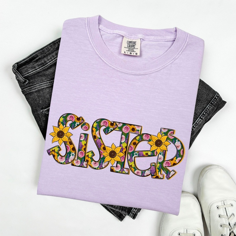 SUNFLOWER SISTER|Pocket 4″|Infant 6″|Toddler 7″|Youth 8.5″|Adult 11″|Adult 12″