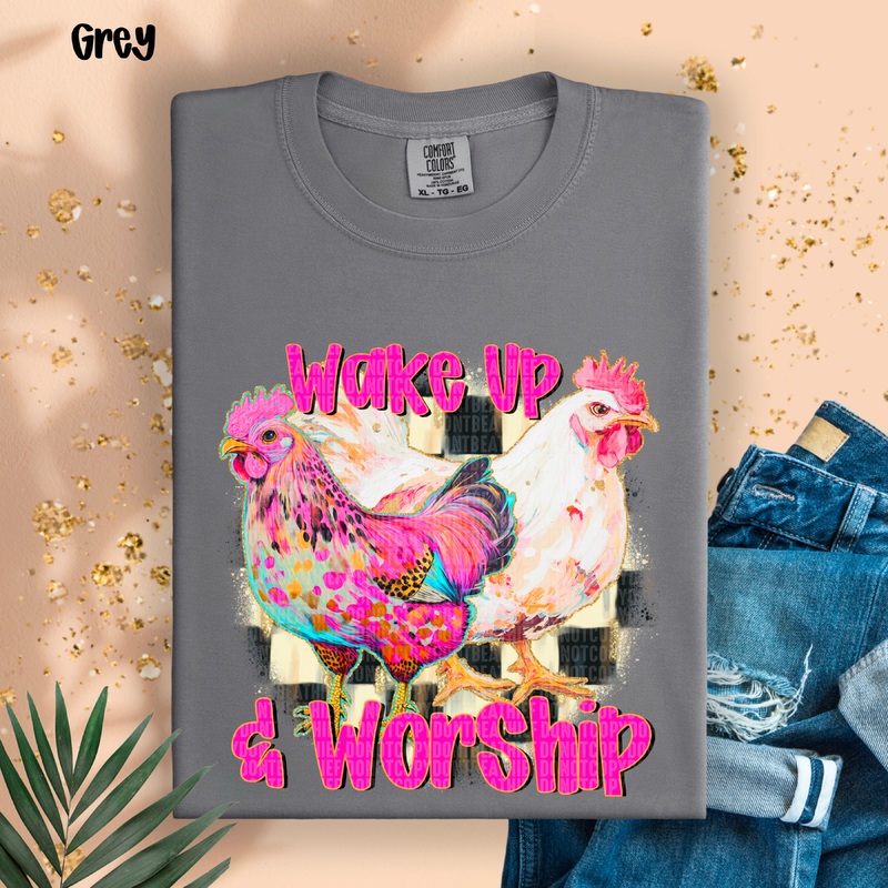 WAKE UP WORSHIP|Pocket 4″|Infant 6″|Toddler 7″|Youth 8.5″|Adult 11″|Adult 12″